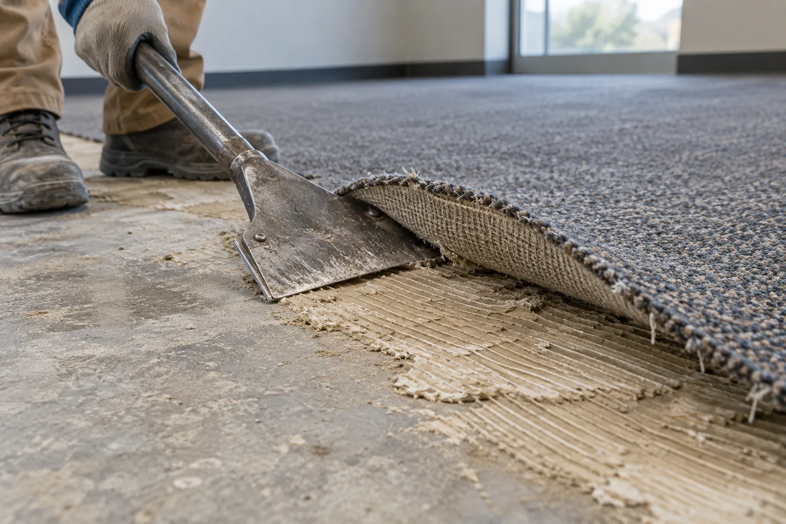 How to Plan for Glue-Down Carpet Removal