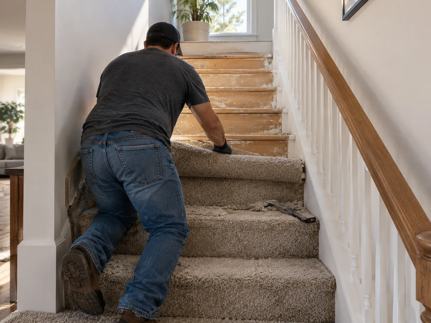 Stair & Runner Carpet Removal